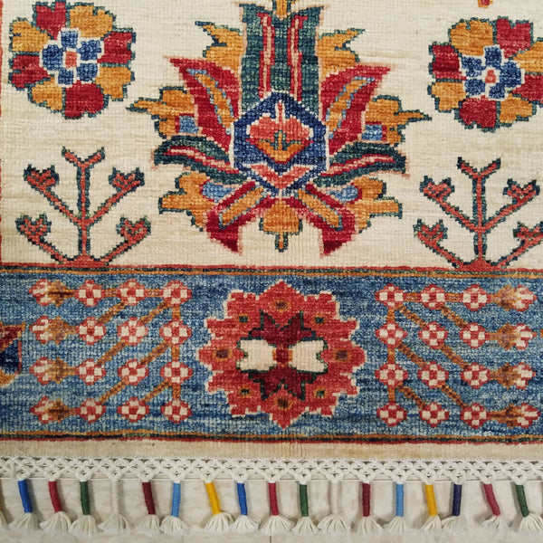 Hand Knotted Afghan Rug 2.5x4.5 Ft Auction