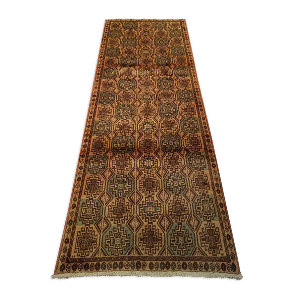 Red Tribal 13'0 X 2'9 Ft Indo Gabbeh Runners Rug