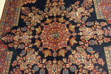 4'9" x 7'5"   Antique Persian East Iran Semnan Rug Angle View