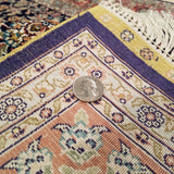 4'0" x 6'0"   Silk Chinese Hereke Rug Angle View