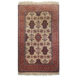 6'6" x 10'9"   Persian Isfahan Sarafian Rug Top View