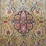 3'4" x 5'3"   Silk Persian Qom Rug Angle View