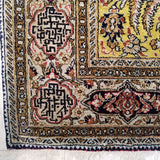 3'4" x 5'3"   Silk Persian Qom Rug Angle View