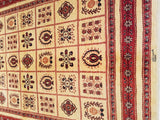 5'7" x 8'1"   Persian Kashkuli Rug Angle View